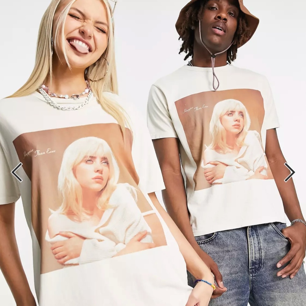 ASOS Reclaimed Vintage inspired unisex cotton licensed Billie Eilish t-shirt in